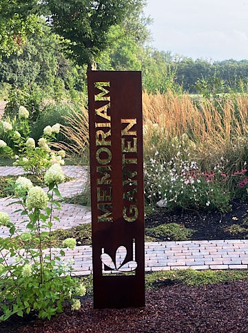 Schild Memoriam-Garten